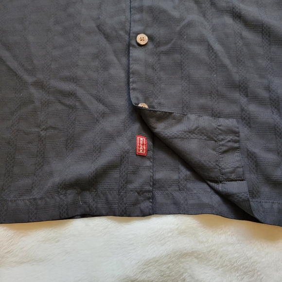 Tommy Bahama Shirt Mens 2XL Golf Embroidered 100% Silk Black King Of The Green - Picture 6 of 9